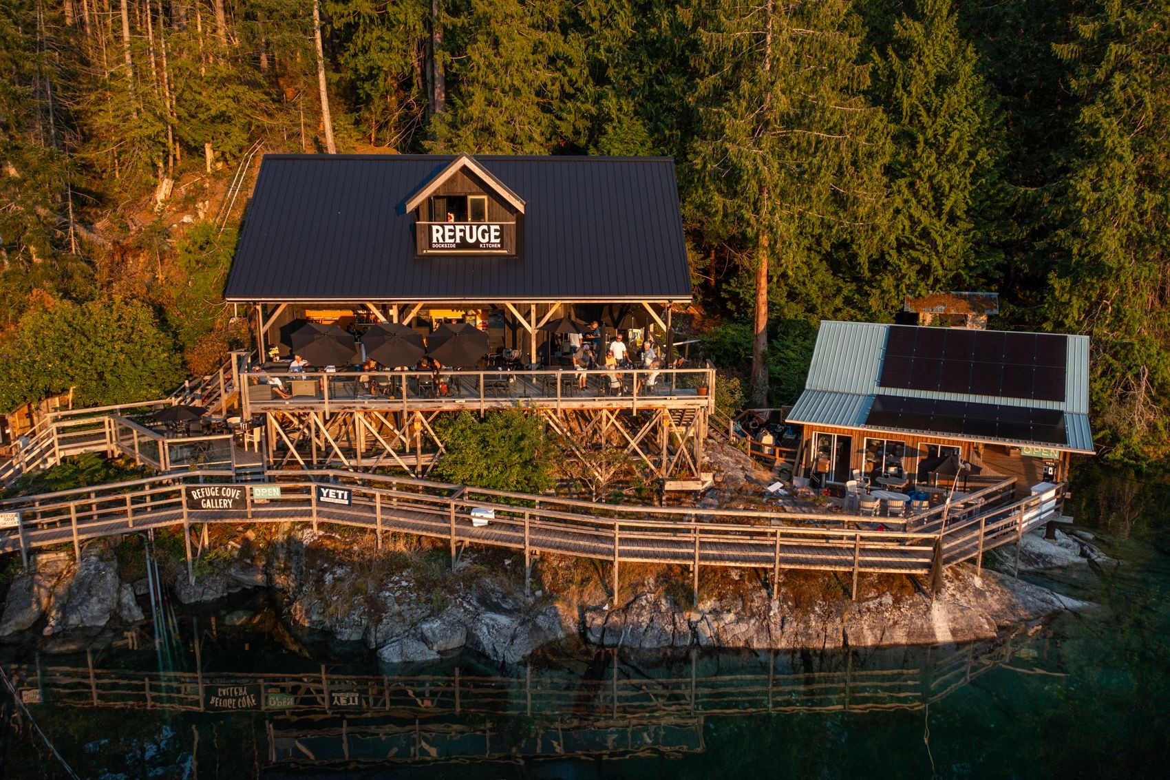 Refuge Cove Restaurant in Desolation Sound, BC Commercial Off Grid Battery Storage